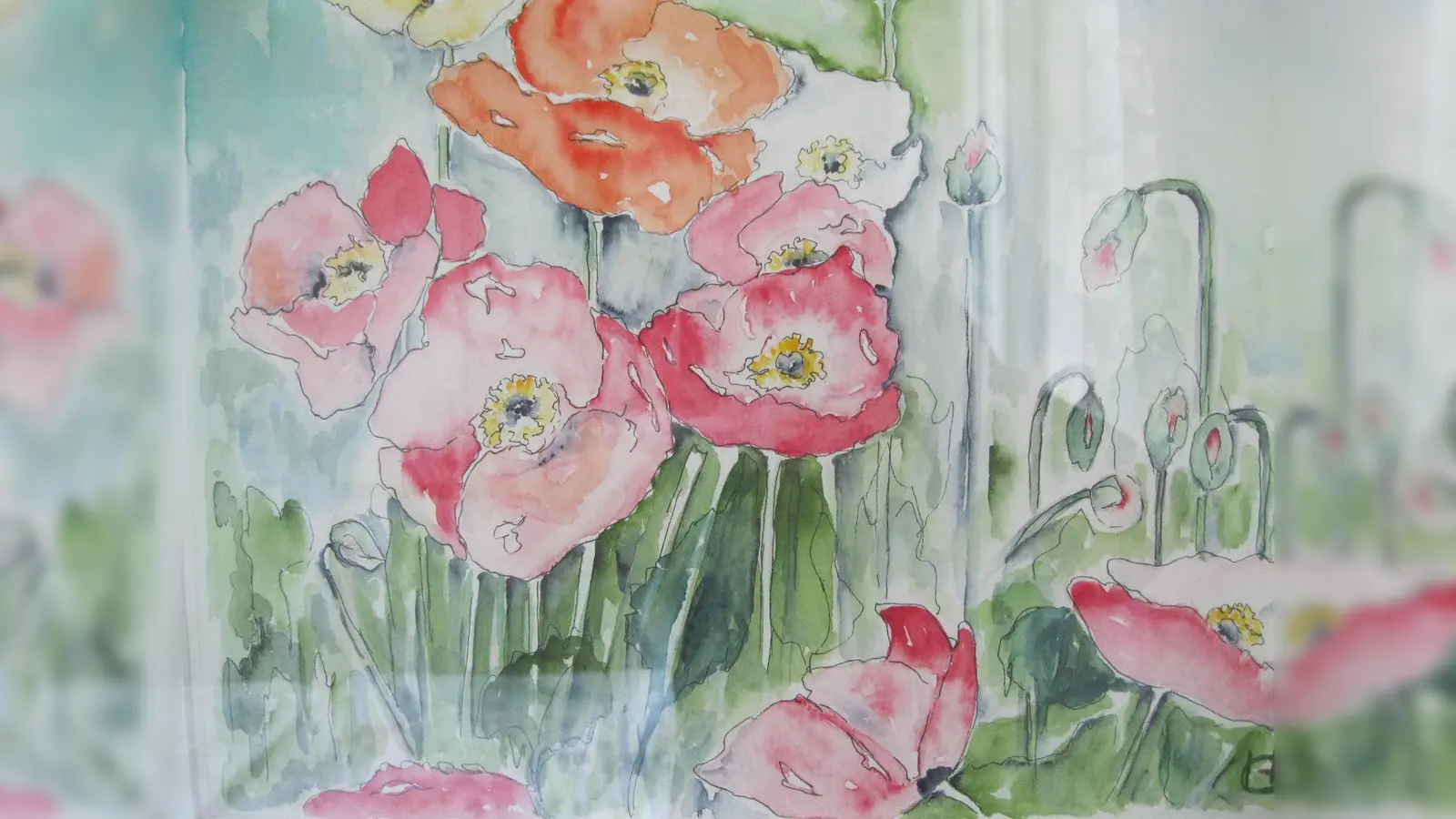 Die Mohnblüten von Heidi Gosau gehören auch zu den Werken, die die Sauerlacher Künstler zeigen werden. (Foto: Heidi Gosau)