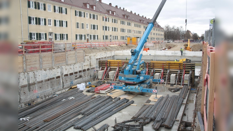 Unter der Gotthardstraße wird die U5 gebaut. Unter anderem an der Willibaldstraße wird es einen der neuen Bahnhöfe geben. (Foto: job)