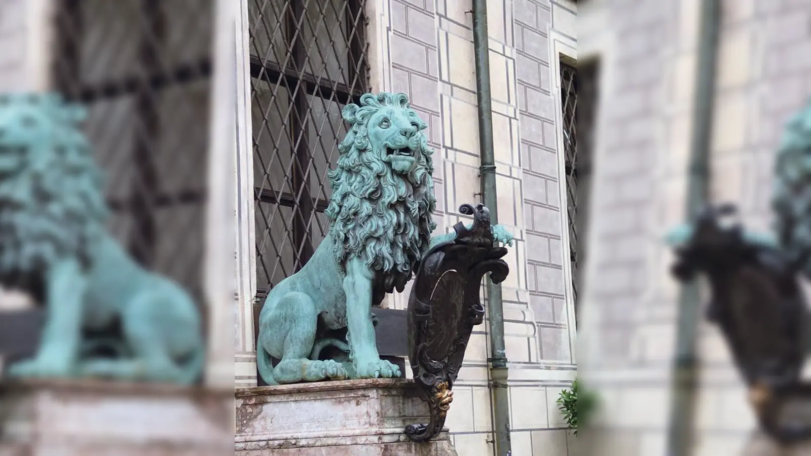 Der Löwe an der Residenz.	 (Foto: © Anna Barnsteiner)