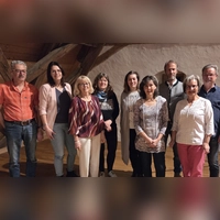 Kamen zur Jahreshauptversammlung des Gartenbauvereins GWE (v.l.): Werner Gruber (Vorsitzender Kreisverband Dachau), Christine Blatt, Evi Thätter, Daniela Tobler-Schäffler, Nicolette Tschan, Sabine Zohner (erste Vorsitzende, GartenbauvereinGWE), 2. Bürgermeister Matthias Osterauer, Karin Frank und Peter Frank.  (Foto: Gartenbauverein GWE)