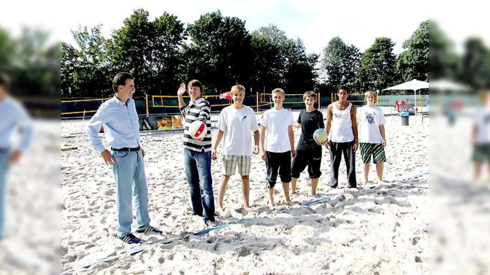 Beim Projektstart war Heiner Brand dabei, der Trainer der Handball-Nationalmannschaft (li.).	 (Foto: VA)