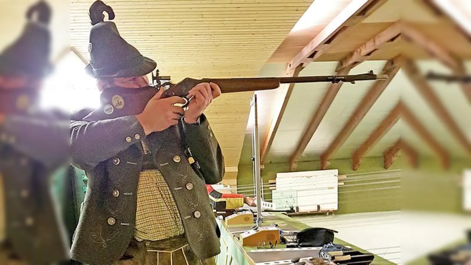 Franz-Josef Pfeffer trat für die SG »Fröhlicher Abend« beim Oktoberfest-Landesschießen an. 	 (Foto: VA)