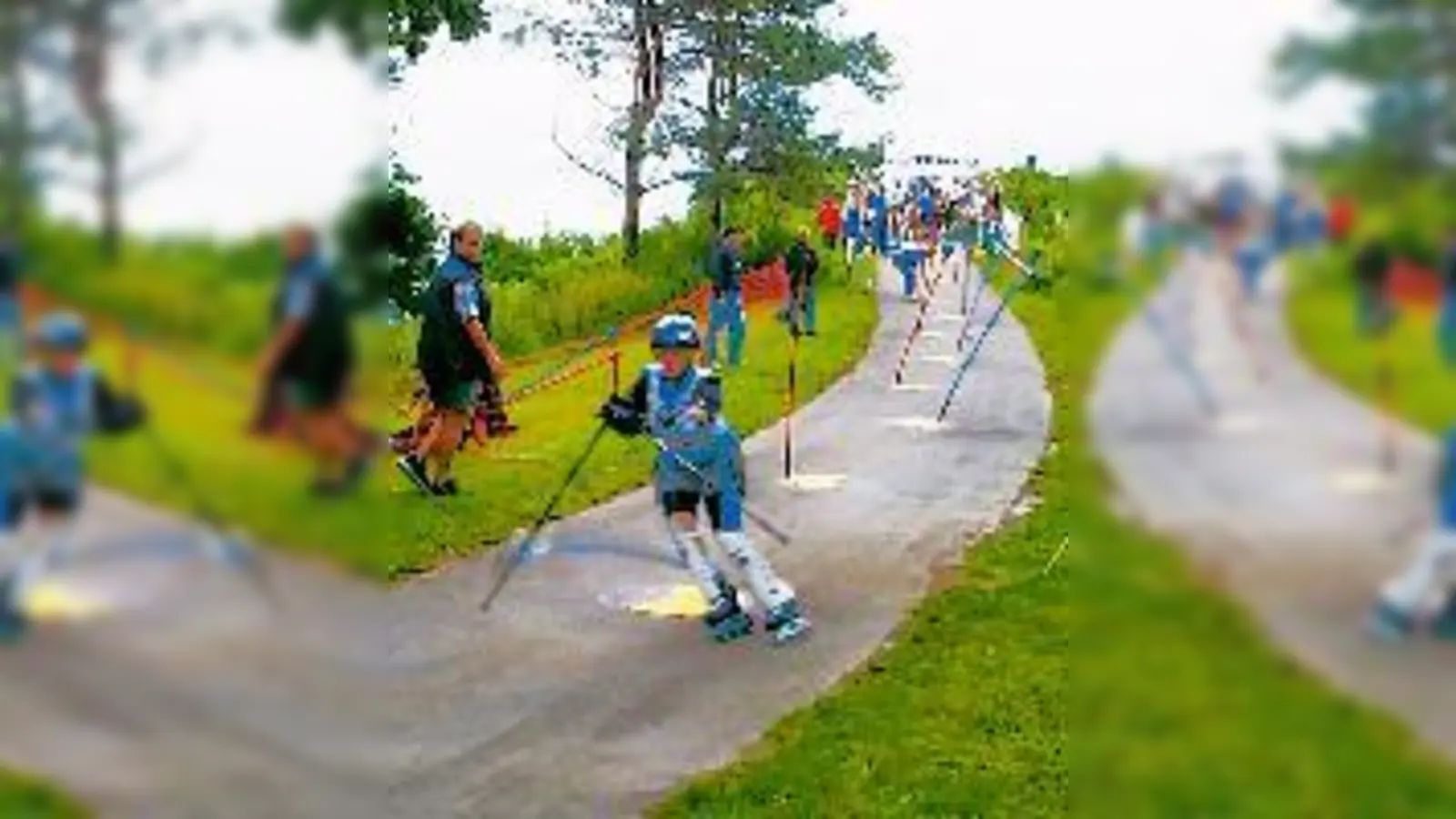 Steil: Inline-Alpinslalom im Ostpark.	 (Foto: Verein)