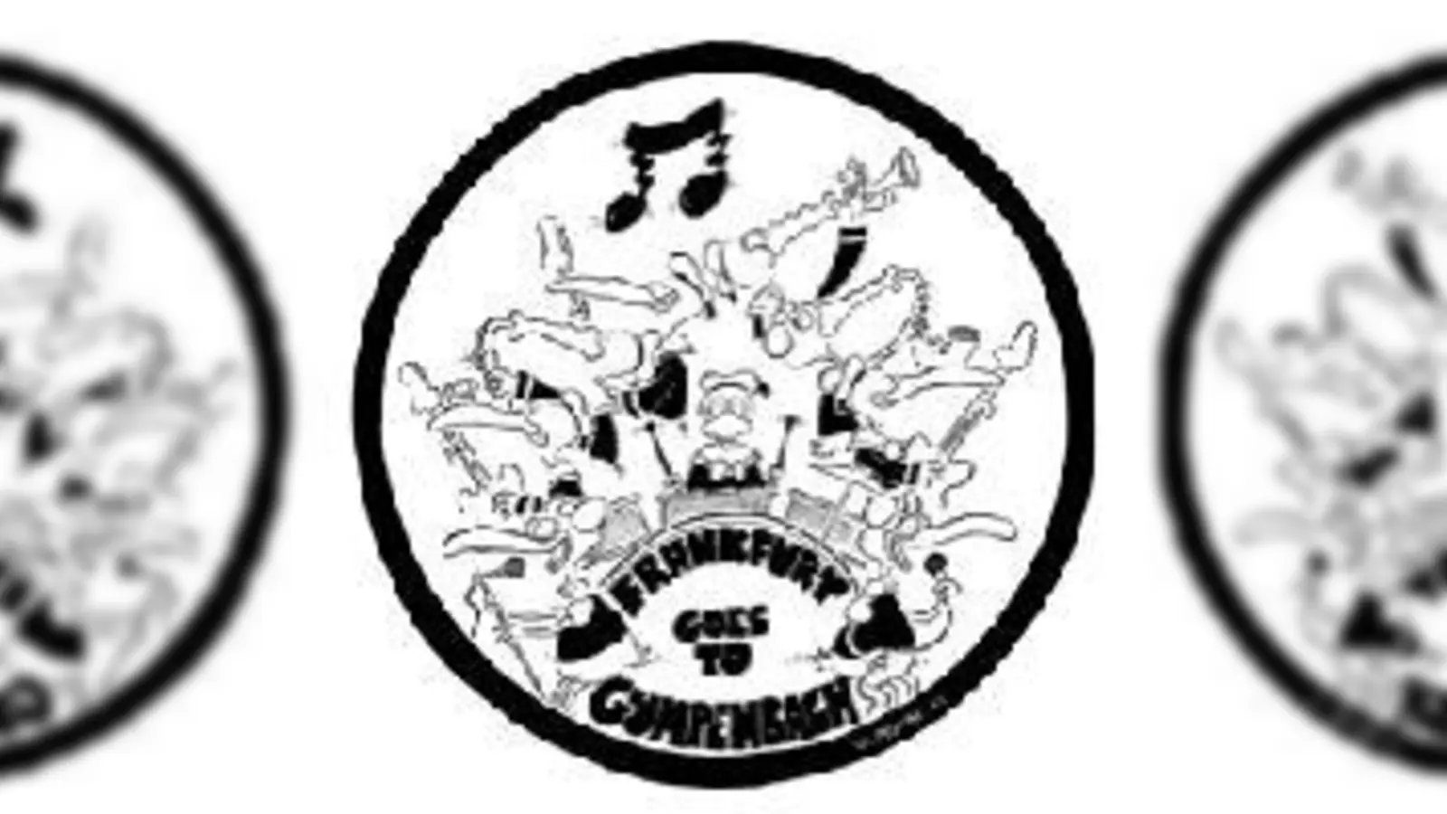 Walter Moers zeichnet das Logo der Band »Frankfurt goes to Gumpenbach«.  (Foto: VA)