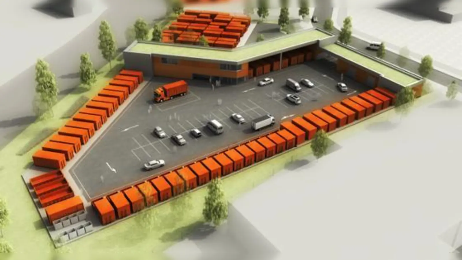 2012 wird der  Großmengenwertstoffhof Lindberghstraße eröffnet, mit Platz für über 50 Container.  (Bild: AWM)