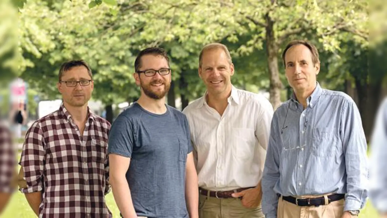 Kreative Köpfe: Heinz Gsottberger, Florian Wolf, Björn Lampmann und Heinz Haslacher (v.li.).	 (Foto: Jana Erb/KontraPixel)