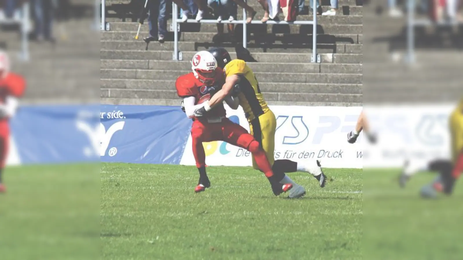 Hier noch für die Cowboys im Einsatz, jetzt bei der EM verletzungsbedingt nur Zuschauer: Stephan Seidel.	 (Foto: Jan Lüdeke)