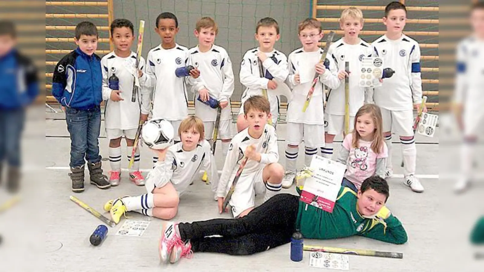 Marcel, Tobias, Benno, Tolga, Mohamed, Melvin, Julian, Eliah, Milto und Fynn schlugen sich tapfer bei der Münchner Stadtmeisterschaft.	 (Foto: privat)
