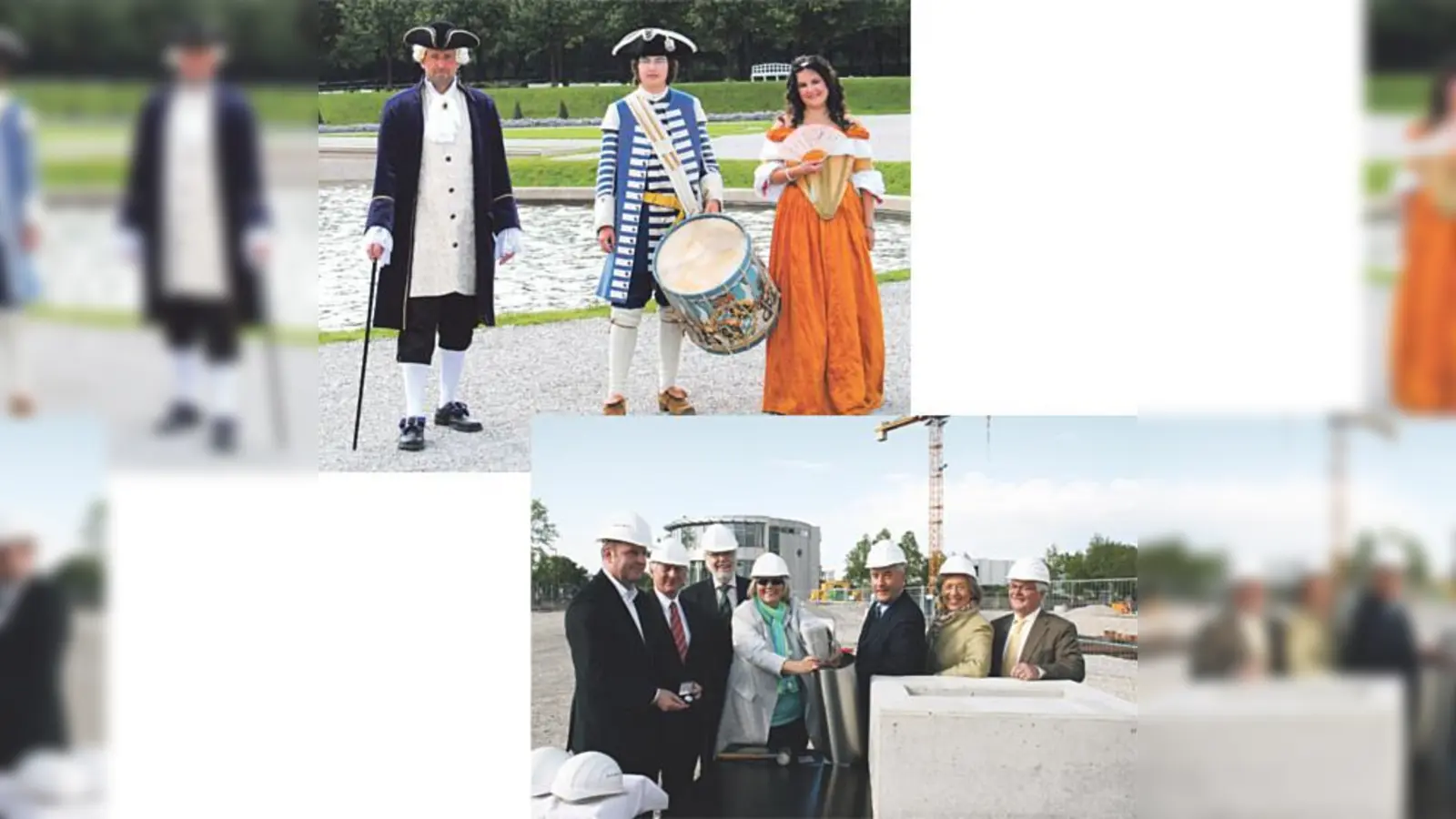 Oberschleißheim stimmte sich auf die Festwoche anlässlich des 350. Geburtstags von Kurfürst Max Emanuel ein (l.). Grundsteinlegung für den Neubau des WHG in Garching.  (Foto: Bayerische Schlösserverwaltung/sl)