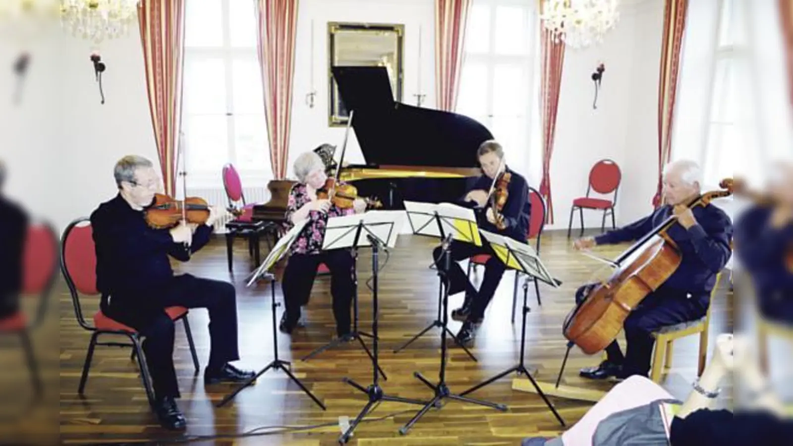 Streichquartett mit Elmar Billig, Ursula Billg-Klafke, Andreas Muck und Viola und Ulrich Bode.	 (Foto: VA)