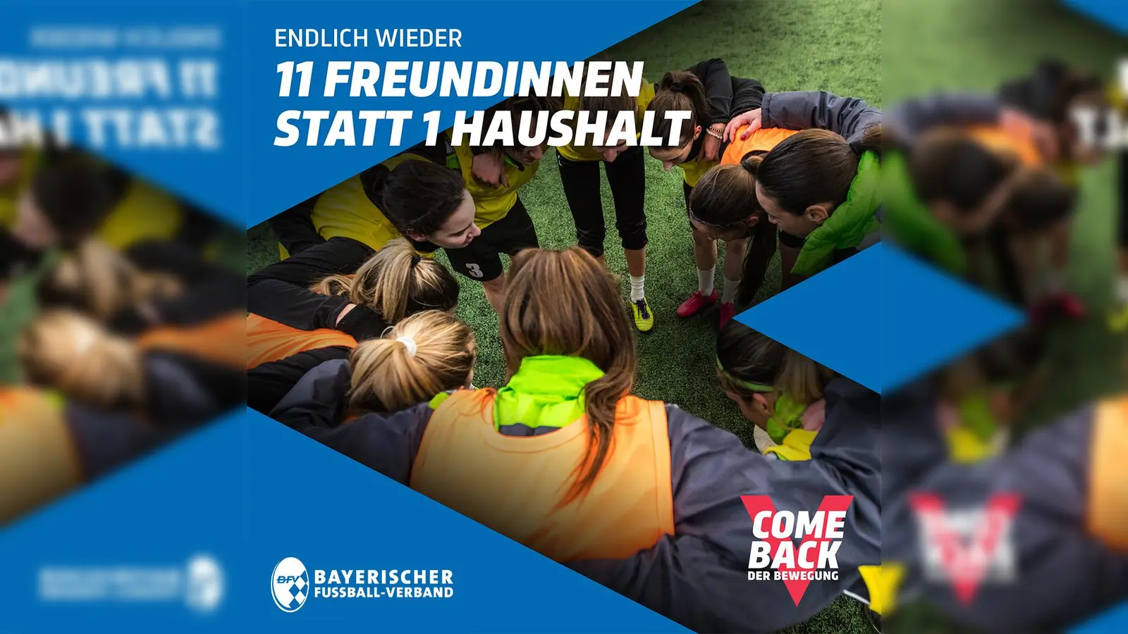 Mit kostenlosen Werbe-Bannern wie diesem versucht der Bayerische Fußball-Verband (BFV) die Vereine und Mitglieder zur Impfung zu motivieren, um den Spielbetrieb aufrechterhalten zu können. (Foto: BFV)