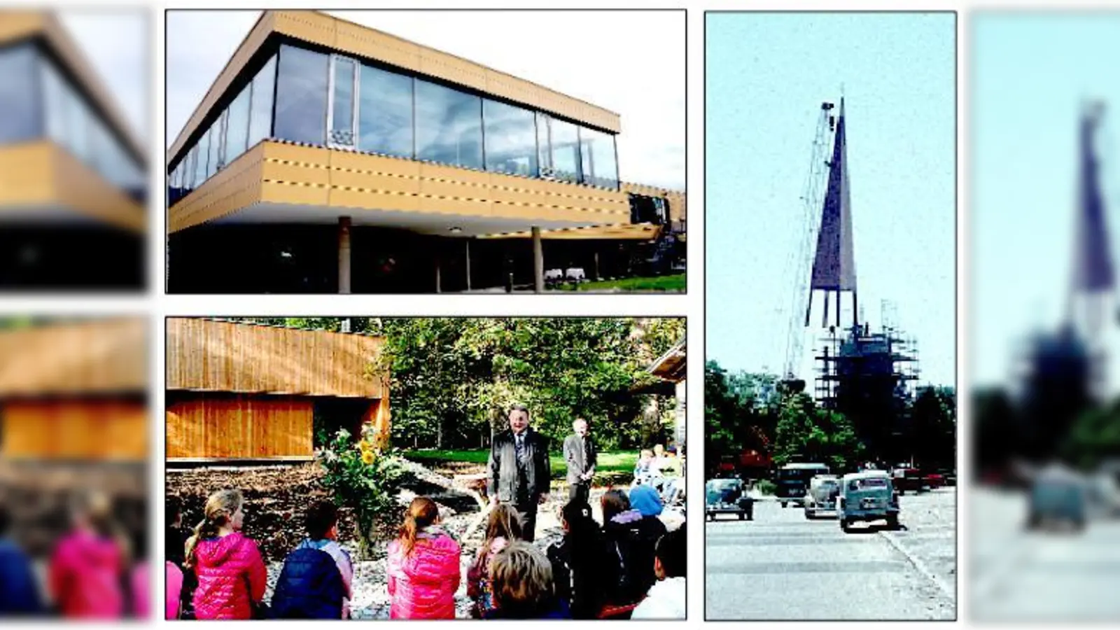 Das neue Gymnasium in Grünwald gab genauso Anlass zur Freude wie das neue Panoramagebäude im Walderlebniszentrum oder der runde Kirchengeburtstag der Emmausgemeinde in Harlaching.	 (Fotos: hw/hol/VA)