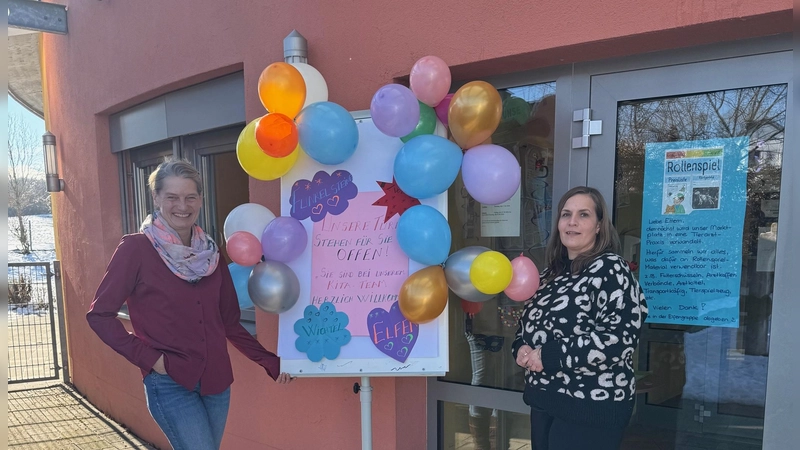 Seit zwei Jahren ein starkes Leitungsteam im Zwergen-und Feenland: Sabine Ismair (Kinderhausleiterin, links) und Stefanie Kalchschmidt (stellv. Kinderhausleiterin). (Foto: Kinderhaus)