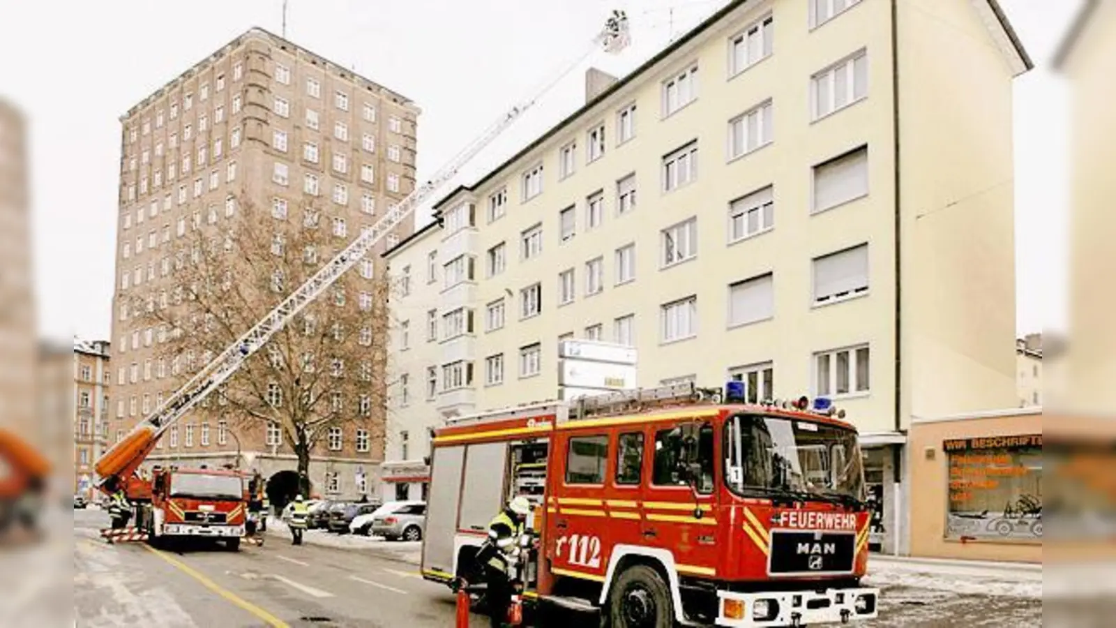 Nur ein paar Meter hatte es die Feuerwehr von der Wache zum Einsatzort.	 (Foto: Feuerwehr)