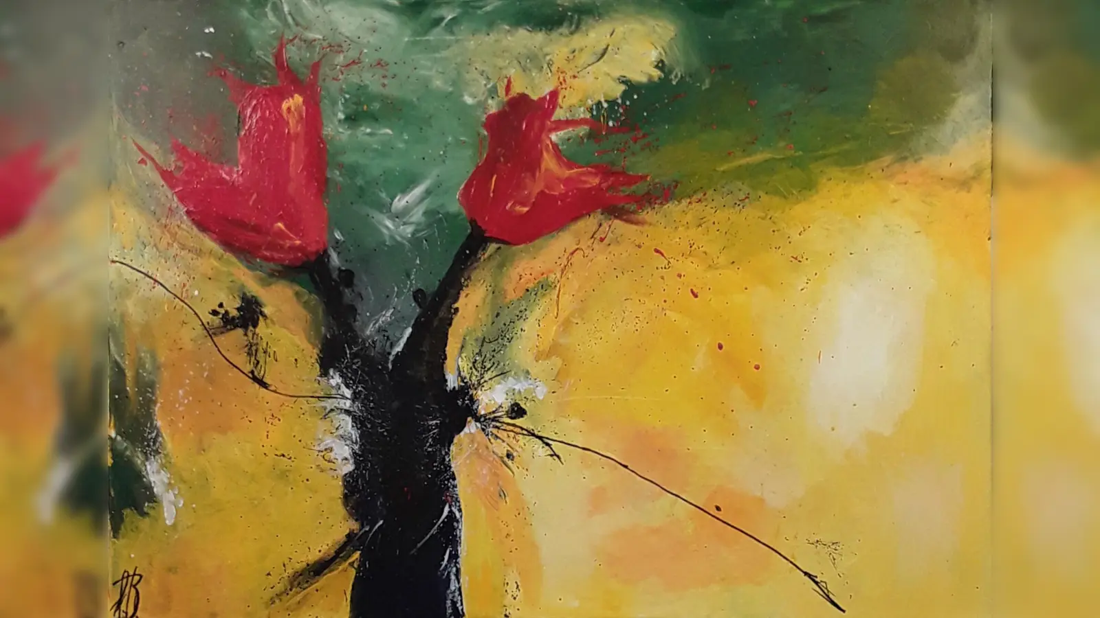 Das Bild der Künstlerin Gitta Burmeister mit dem Titel „Kraft der Natur” wird auch bei der Ausstellung im Wasserhäusl zu sehen sein. (Foto: Burmeister)