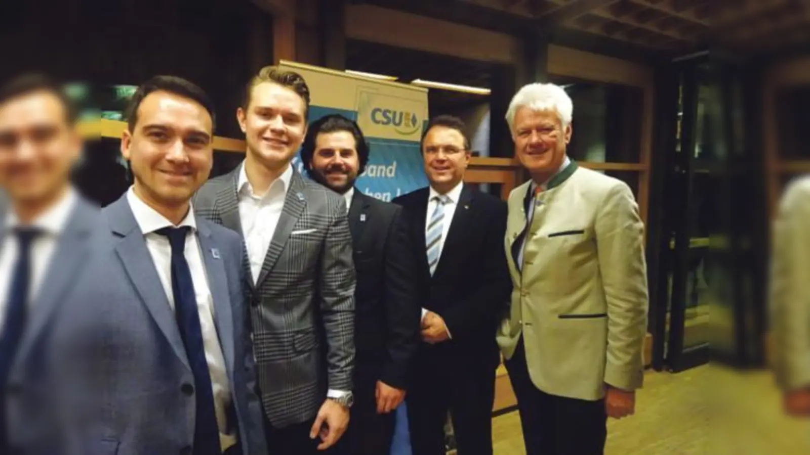 Thomas Pardeller, Ortsvorsitzender, Max Lilge, JU Ortsvorsitzender, Antonio Melieni, Dr. Hans-Peter Friedrich MdB und Hartmut Lilge (v.r.)  (Foto: VA)