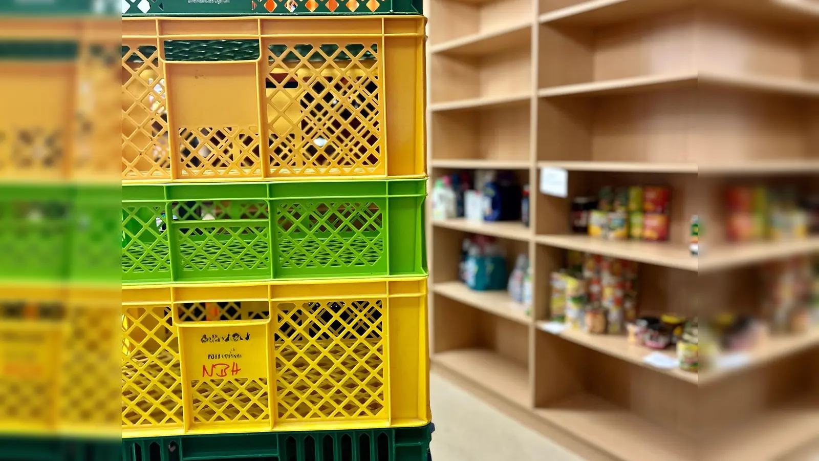 Das Lager der Tafel für Vaterstetten-Grasbrunn ist leer geräumt. Um die Bedürftigen auch weiterhin mit Lebensmitteln versorgen zu können, werden Spenden dringend erbeten. (Foto: NBB Vaterstetten)