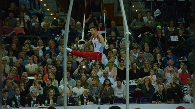 Lukas Dauser hat bei der Turn-WM in Antwerpen am Barren Gold geholt. (Foto: Privat)