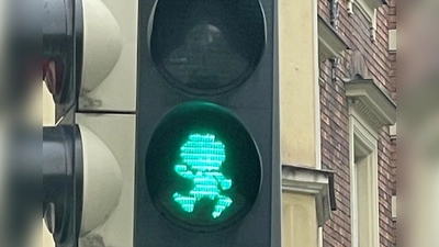 Ein schönes Beispiel für „Motiv Spotting”: die Pumuckl-Ampel im Lehel. (Foto: Gerd Otto Rieke)