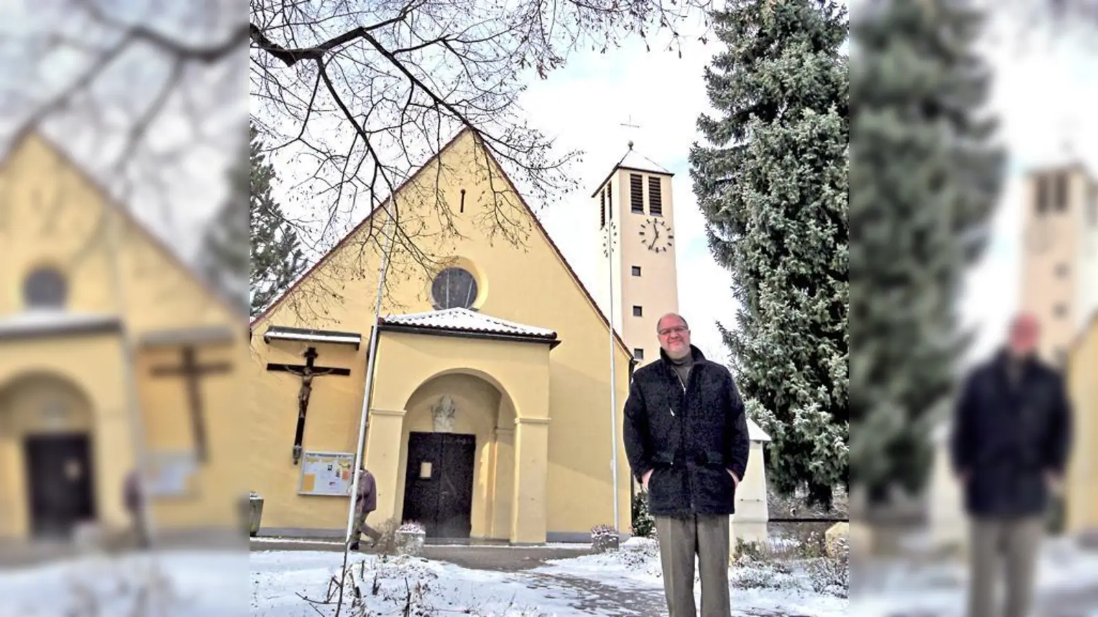 Pfarrer Kilian Semel ist nun Dienstherr über drei Pfarrkirchen: St Alto, St.  Korbinian und St. Birgitta. 	 (Fotos: Kohnke/hw)