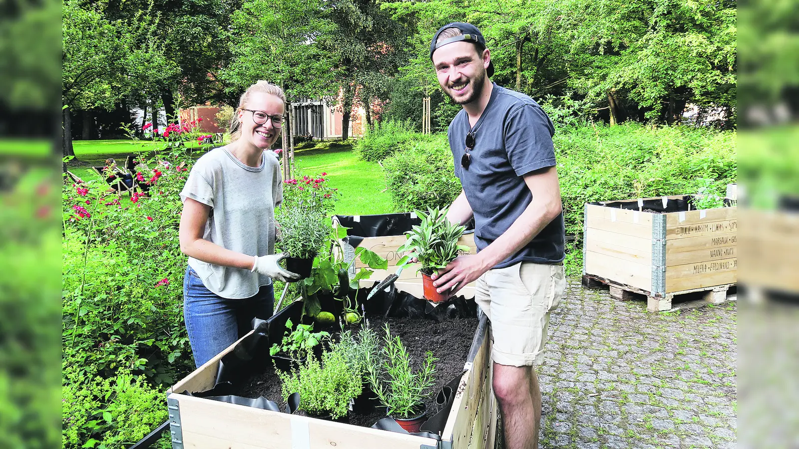 Am Fuße der Matthäuskirche ist 2018 ein neuer Gemeinschaftsgarten entstanden. Heuer geht es weiter. (Foto: Katharina Gressmann)