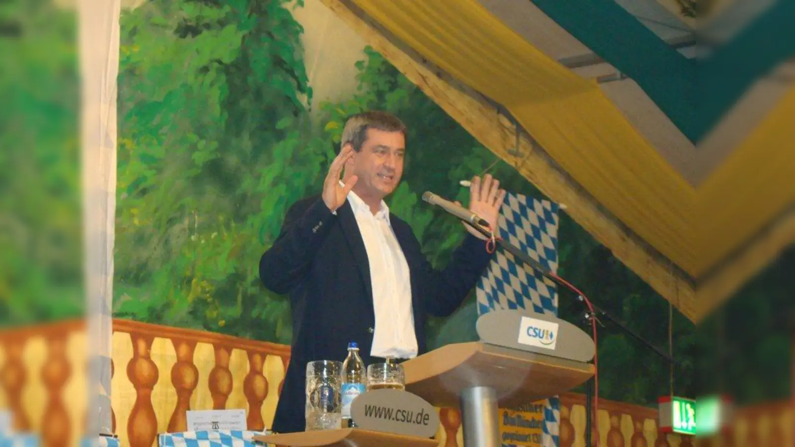 Über die Flüchtlingsthematik dürfe die heimische Bevölkerung nicht vergessen werden, forderte Markus Söder. (Foto: pst)