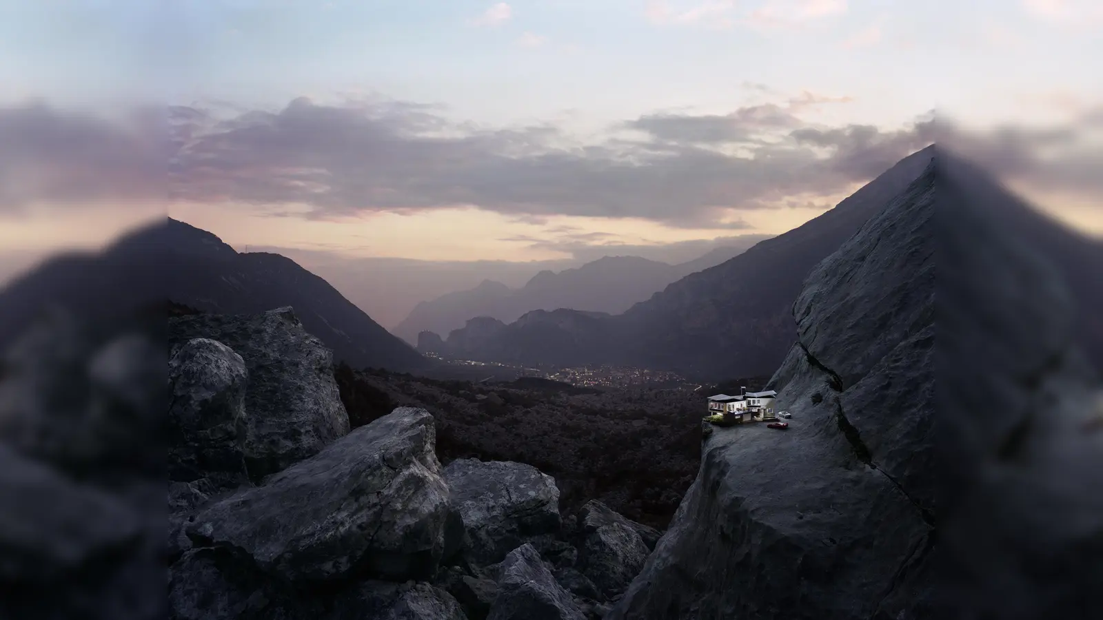 Beeindruckende Aussicht: "Oberhalb des Tales" von Thomas Wrede. (Foto: VG Bild-Kunst, Bonn 2019)