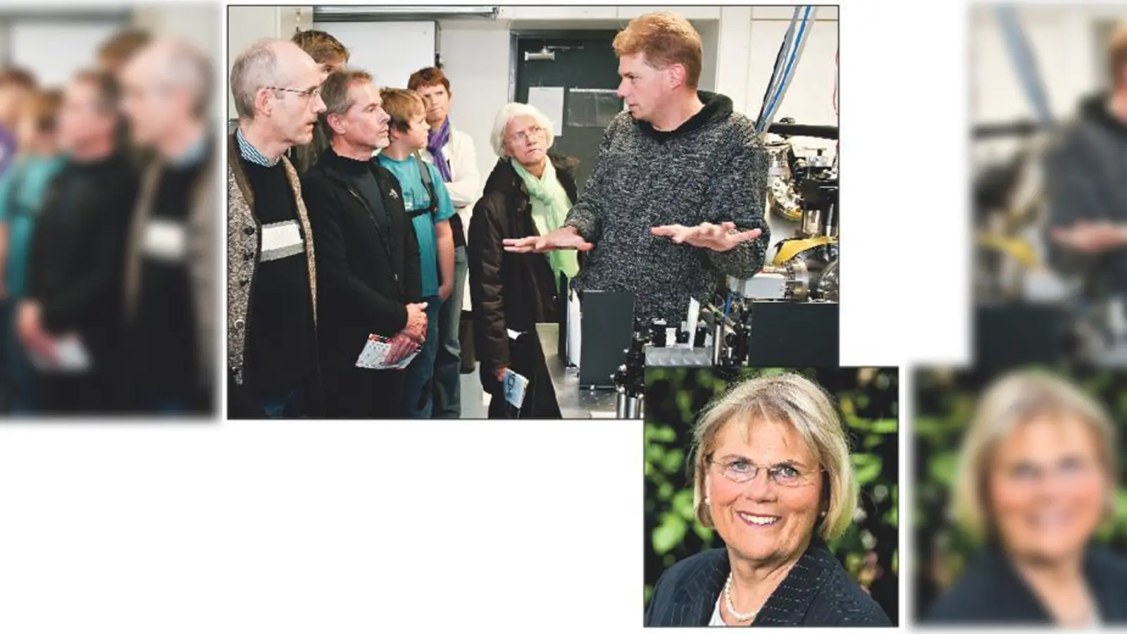 Campus Garching: Einen Blick hinter die Kulissen des Forschungsbetriebs können die Besucher am 27.10. werfen. Auch Garchings Erste Bürgermeisterin, Hannelore Gabor (r.), wird zum Tag der offenen Tür kommen.  (Foto: Andreas Heddergott/TUM/Stadt Garching)