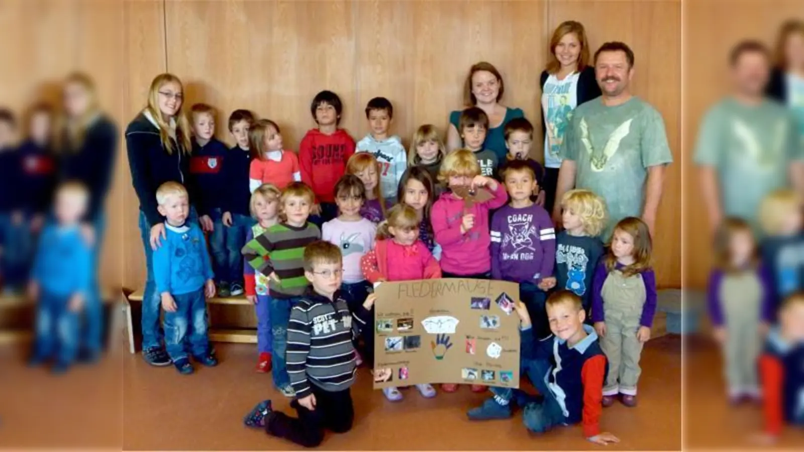 Ungewöhnlicher Besuch im Kindergarten war Alfons Aigner, der Fledermaus-Beauftragte.	 (Foto: VA)