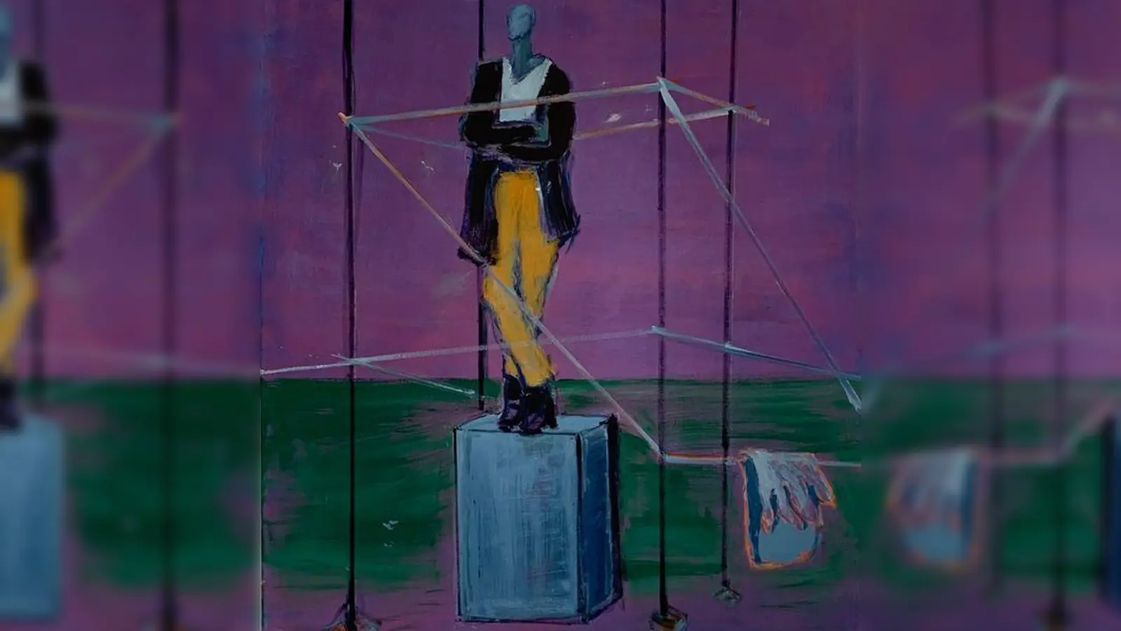 Körperhaltung, Maske und inszenierte Selbstdarstellung sind Themen, die Erna Leiß immer wieder aufgreift. (Foto:  © Erna Leiß)