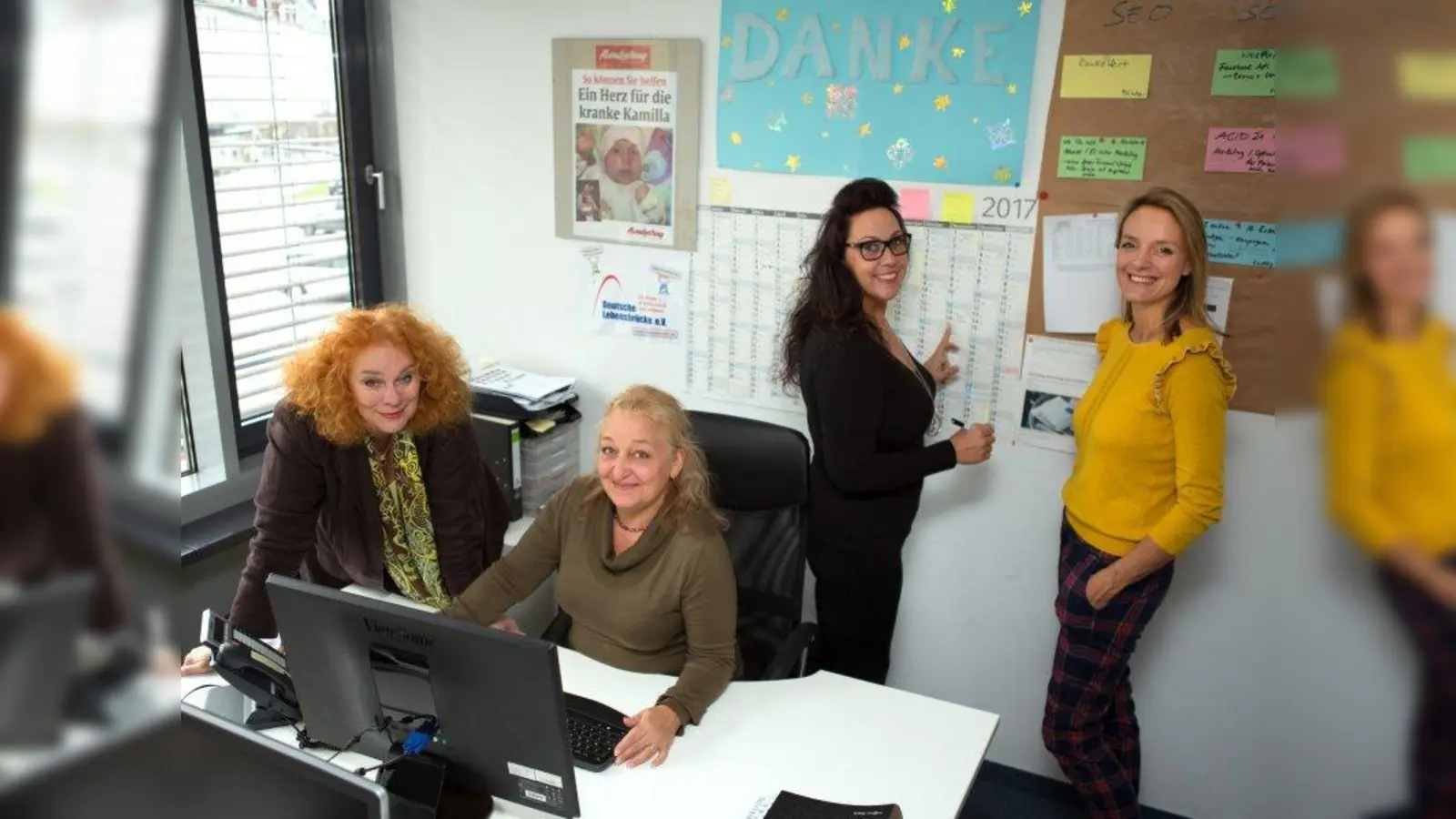 Die Gesichter der Deutschen Lebensbrücke (von links): Petra Windisch de Lates, Marion Reif, Patricia Annunziata und Annette Hammerschmidt. (Foto: Deutsche Lebensbrücke)