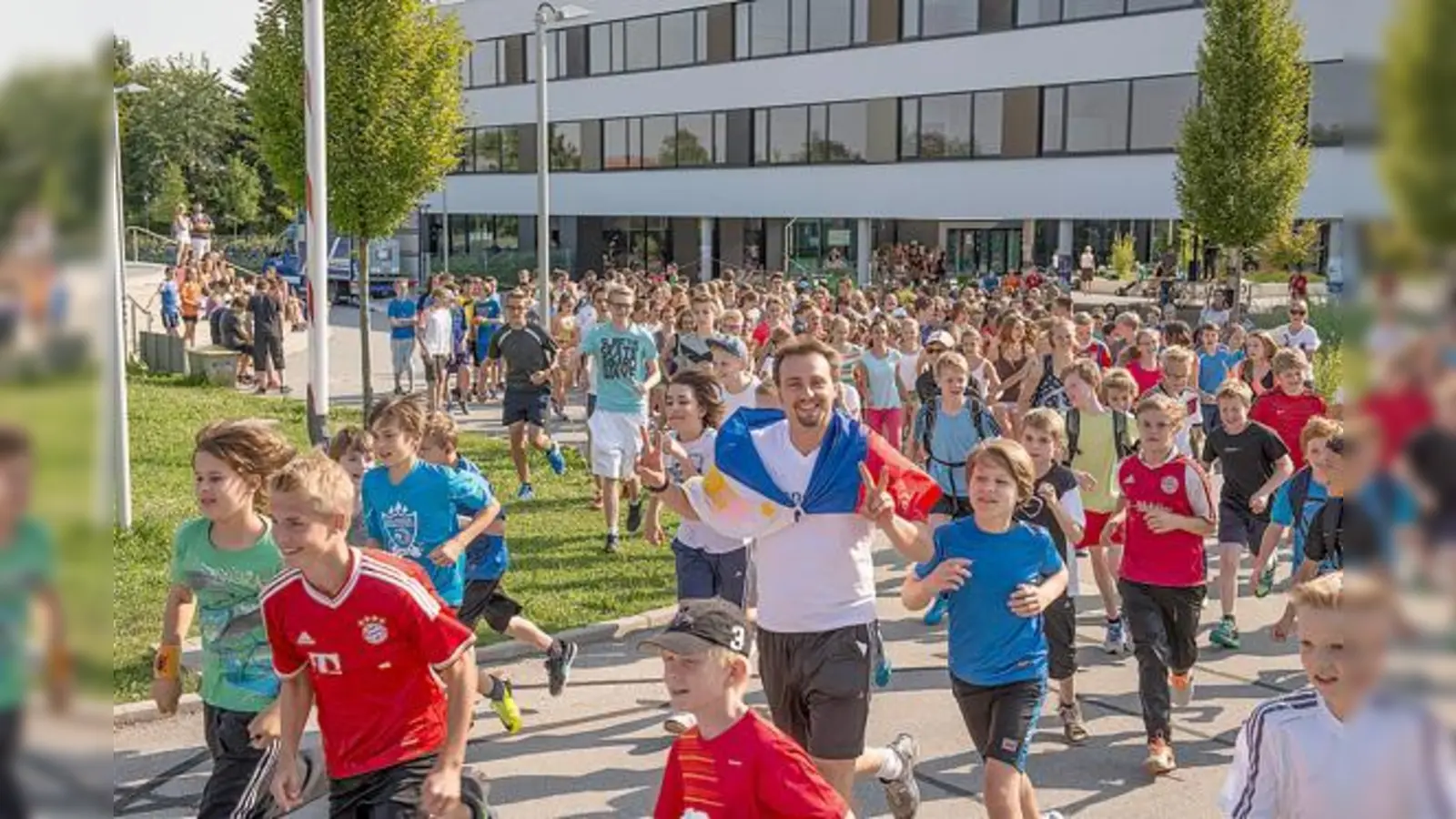 Die Schüler rannten begeistert mit, um das Projekt in den Philippinen zu unterstützen. 	 (Foto: privat)