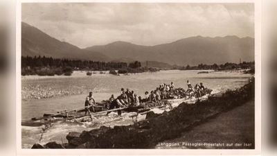Mit Inbetriebnahme der Isartalbahn 1891 entwickelt sich eine neue Form von Ausflugsmöglichkeiten: Mit dem Zug ins Isartal und mit dem Floß zurück nach München.  (Foto: Flößer-Kulturverein)