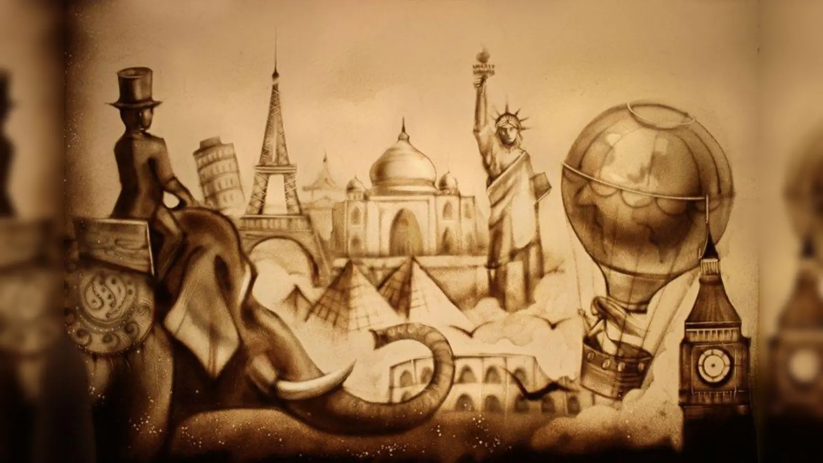 Irina Titova führt in ihrer Sandshow in 80 Bildern um die Welt. (Foto: SandArt)