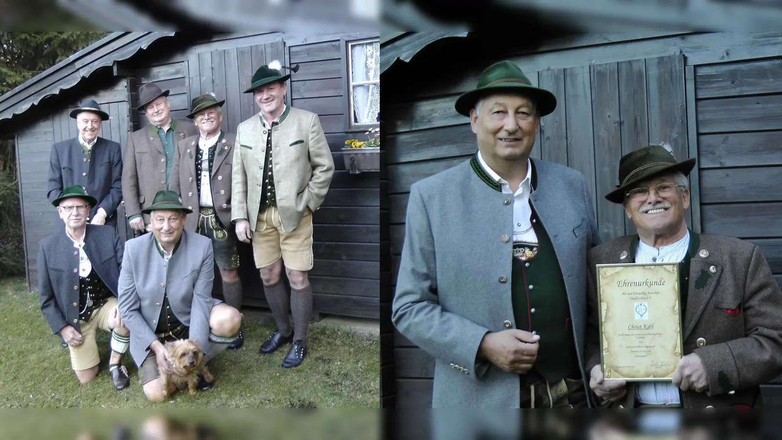 Der frisch gebackene Vorstand der Alt- und Ehemaligen Burschen sowie Ehrenmitglied Karl Christ (r. ) mit dem Vorstand Dieter Weber. (Foto: Privat)