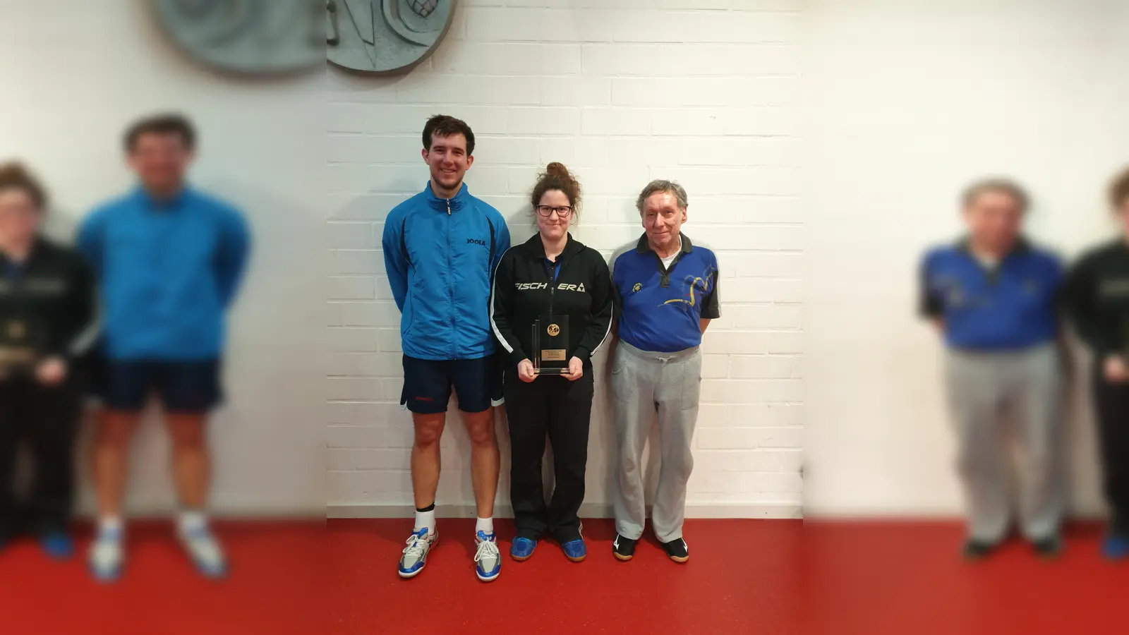 Andy Berger (Kapitän erste Mannschaft), Jelena Montag, Werner Collmar (v.l.n.r.). (Foto: Verein)