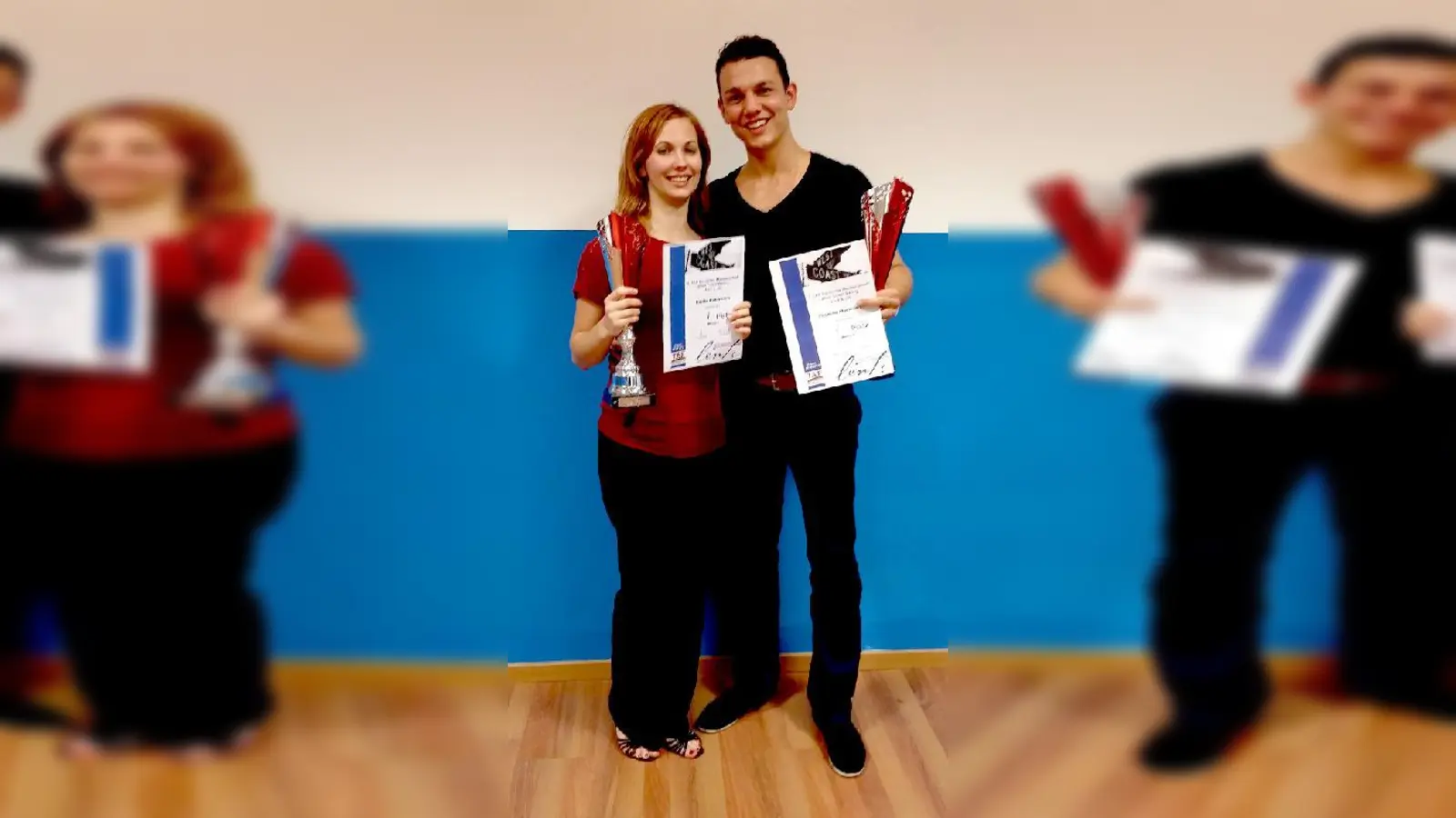 Giulia Kohlrusch und Thomas Wurmseder holten den ersten Deutschen Meistertitel im West Coast Swing nach Unterhaching. 	 (Foto: VA)