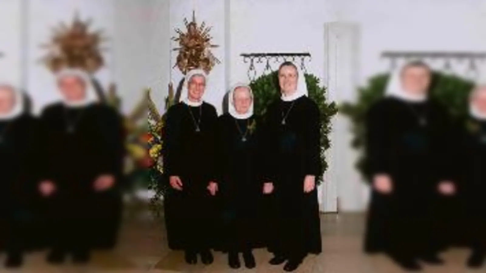 v. li. nach re.: Schwester M. Theodolinde Mehltretter, Schwester Maria Siglinde Reichart, Schwester M. Adelinde Schwaiberger.  (Foto: Orden)