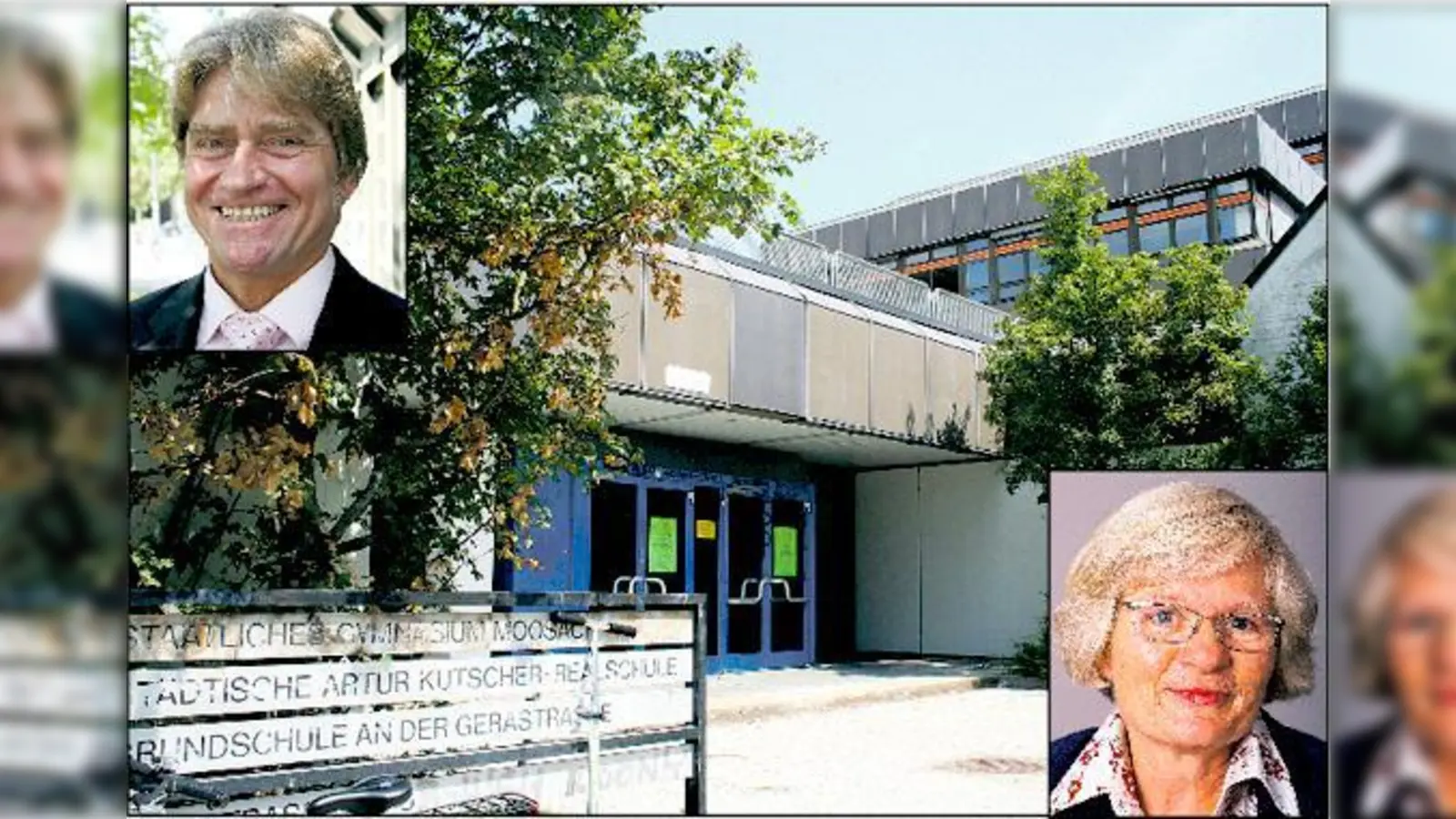 Stadtteilpolitikerin Kathrin Koop und Gymnasialrektor René Horak freuen sich über die angekündigte Sanierung des maroden Schulzentrums.	 (Foto: W. Schmidt)