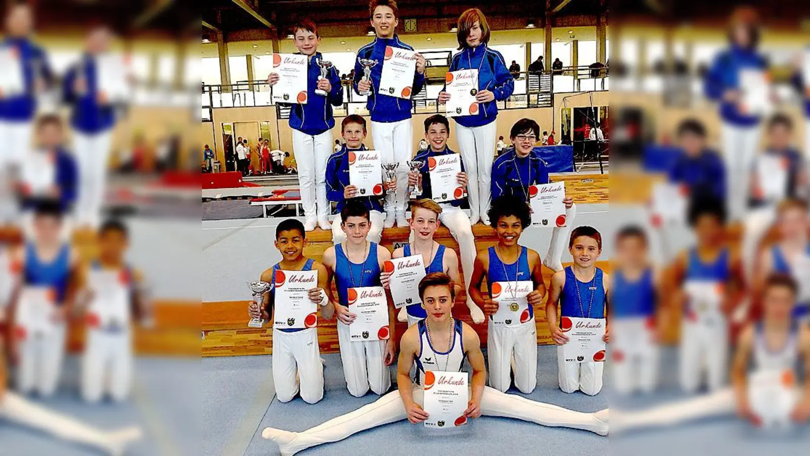 So sehen Sieger aus! Die erfolgreichen Turner vom TSV Unterföhring.	 (Foto: TSV Unterföhring)