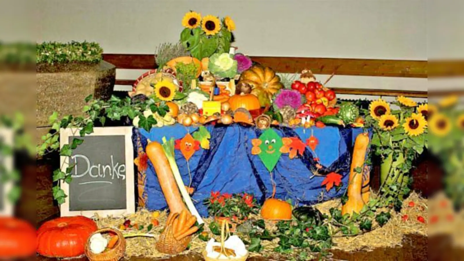 Traditionell wird der Erntedankaltar von den Kindergartenkindern von Nazareth geschmückt.	 (Foto: VA)
