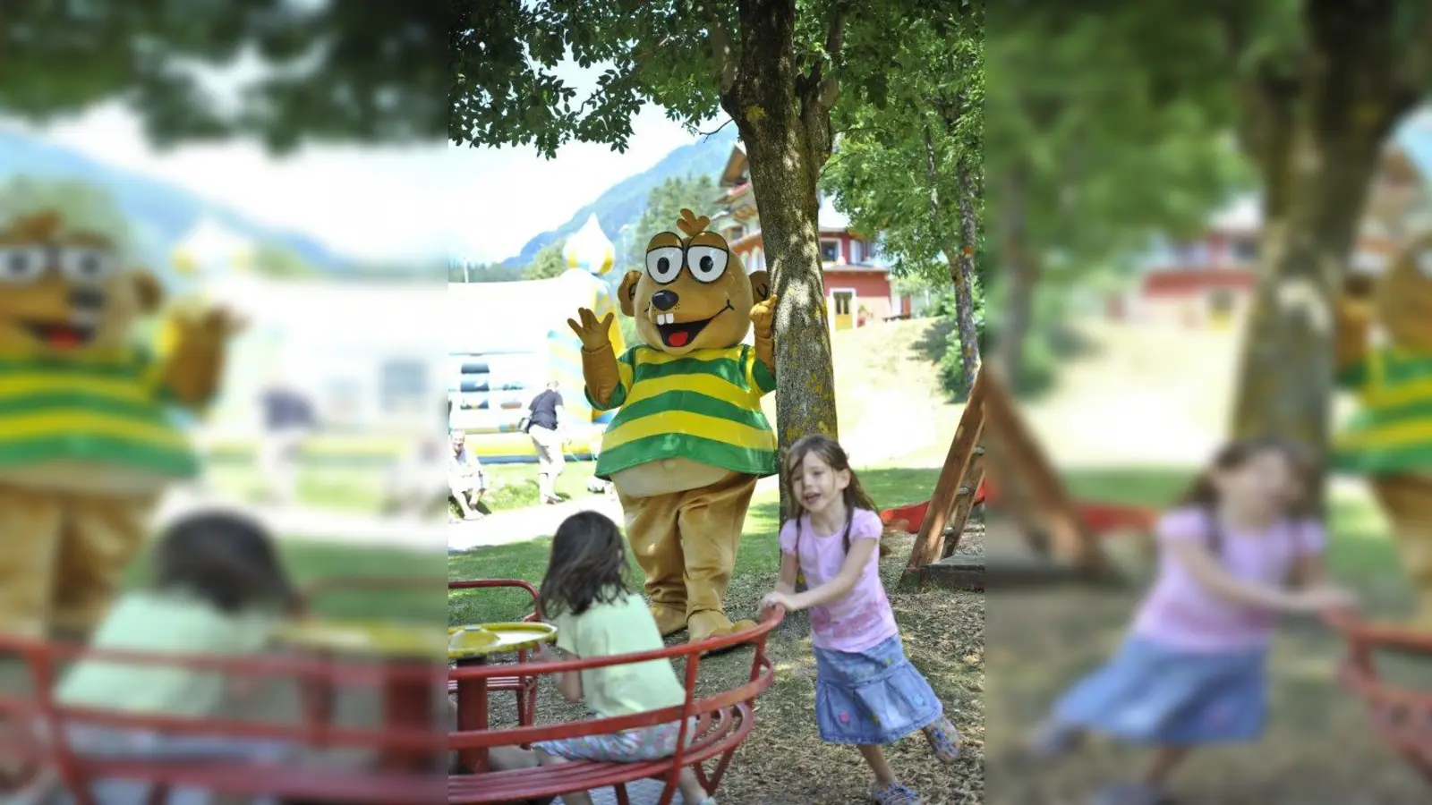 Ihn haben alle Kinder lieb: Der Bär Benjamin sorgt für viel Spaß bei den kleinen Gästen. (Foto: pi)