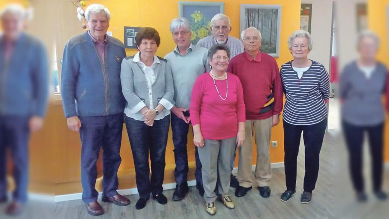 Die neue Vertretung von links nach rechts: Peter Lipps, Ingrid Lipps, Erhard Wnendt, Walter Heinrich, Anna Kexel, Bruno Späth und Sigrid Kabis. 	 (Foto: Seniorenbeirat)