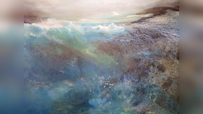 „Blaue Lagune” lautet der Titel dieses Werks der Künstlerin Gabriele Rodler. (Foto: Rodler)