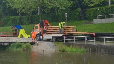 Die Arbeiten am Klostersee haben in dieser Woche begonnen. (Foto: Stadt Ebersberg)
