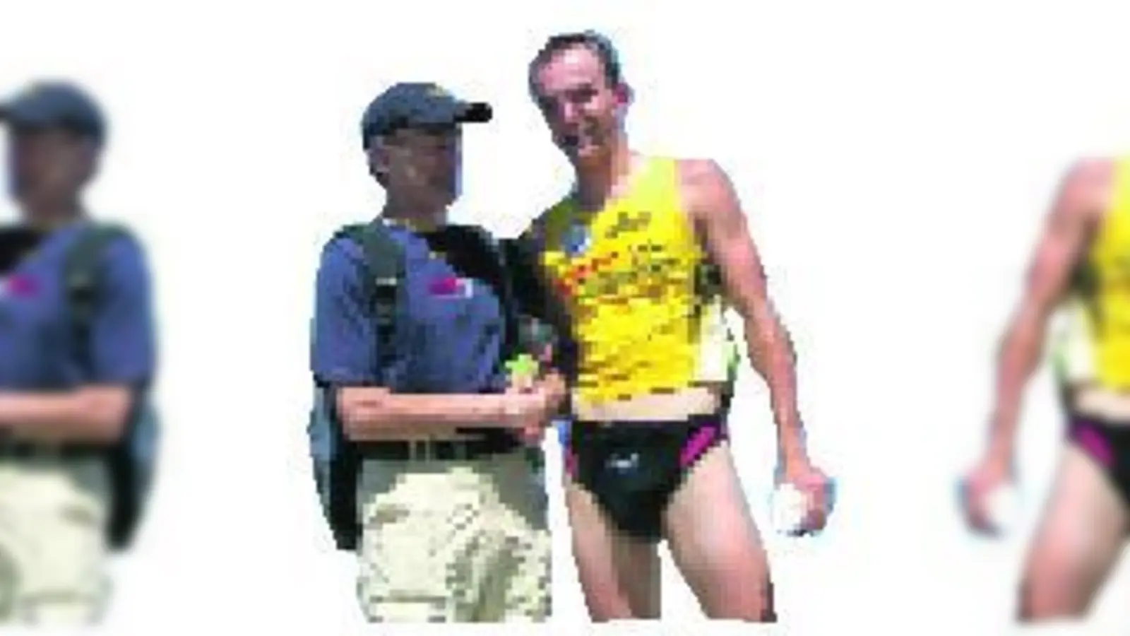 Falk Cierpinski (hier mit seinem Vater Waldemar) hat sich mit seiner Zeit beim München Triathlon und beim Berlin Marathon zum Favoriten beim München Marathon gemacht. 	 (Foto: Jupp Suttner)