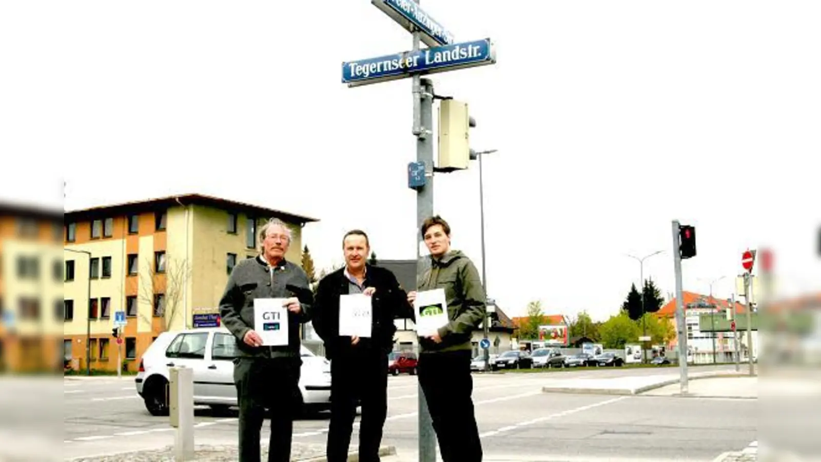Mit einem Logo wollen (v. l.) Wilhelm Hoegner, Ludwig Hoegner und Michael Sporrer von der GTI, der Tunnel-Offensive ein Gesicht geben. 	 (Foto: mst)
