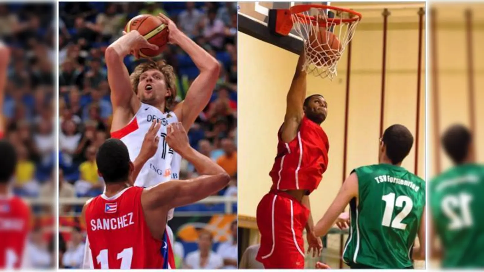 Am 26. August kommt Deutschlands erfolgreichster Basketballer aller Zeiten nach München: Dirk Nowitzki. Rechts: Der TSV München Ost peilt die Regionalliga an.  (Fotos: DBB/Camera4/TSV)