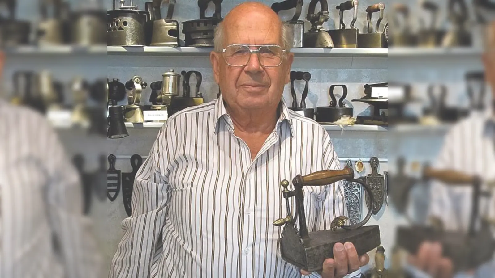 Erhard Liegmann mit seinem Lieblingsobjekt. 	 (Foto: hw)