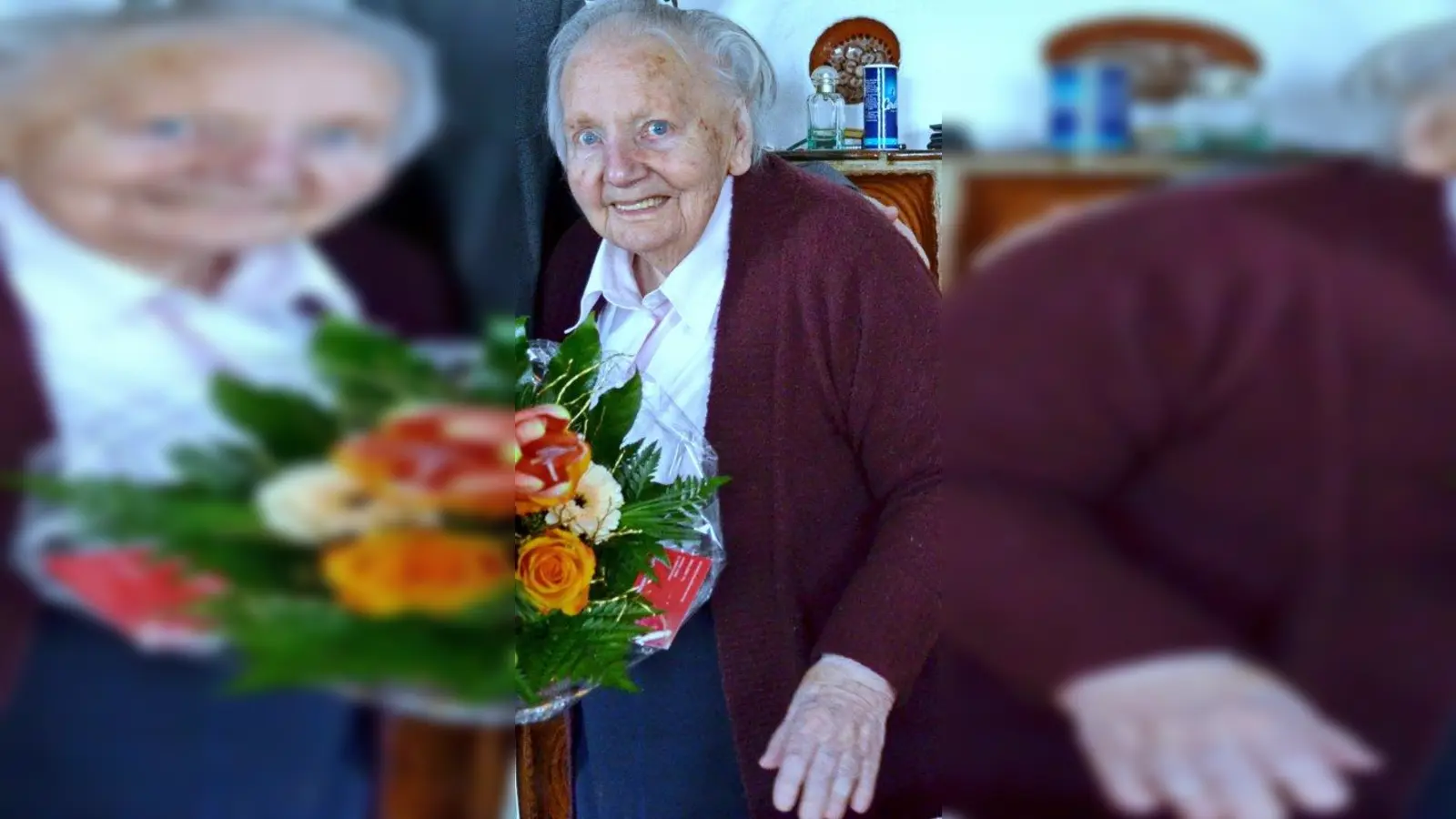 Anneliese Wirsching, hier an ihrem 102. Geburtstag, verstarb am 18. März 2018. (Foto: Beate Bentele)